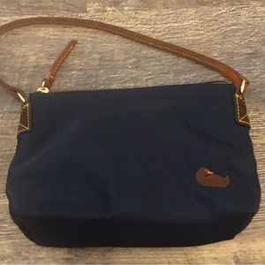 Dooney & Bourke Vintage Mini Purse Navy Satchel EUC